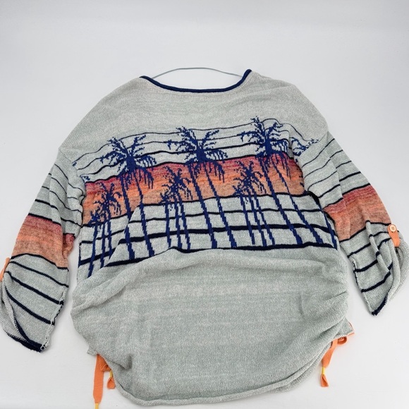 Free People Sunset Palm Tree Cover Up Tunic Top Oversized Small - Picture 5 of 5